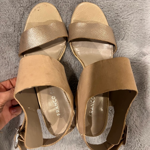 Franco Sarto tan chunky heel sandals - 6.5 - Picture 6 of 7